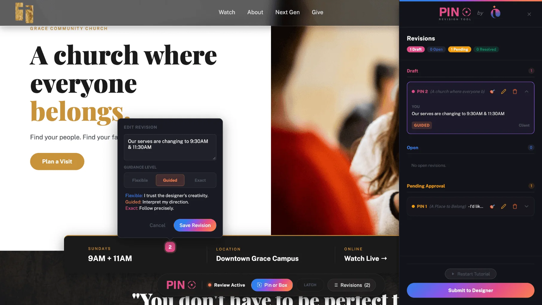 Pinpoint Dashboard Preview