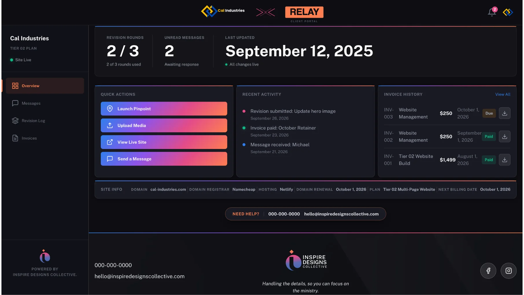Relay Dashboard Preview