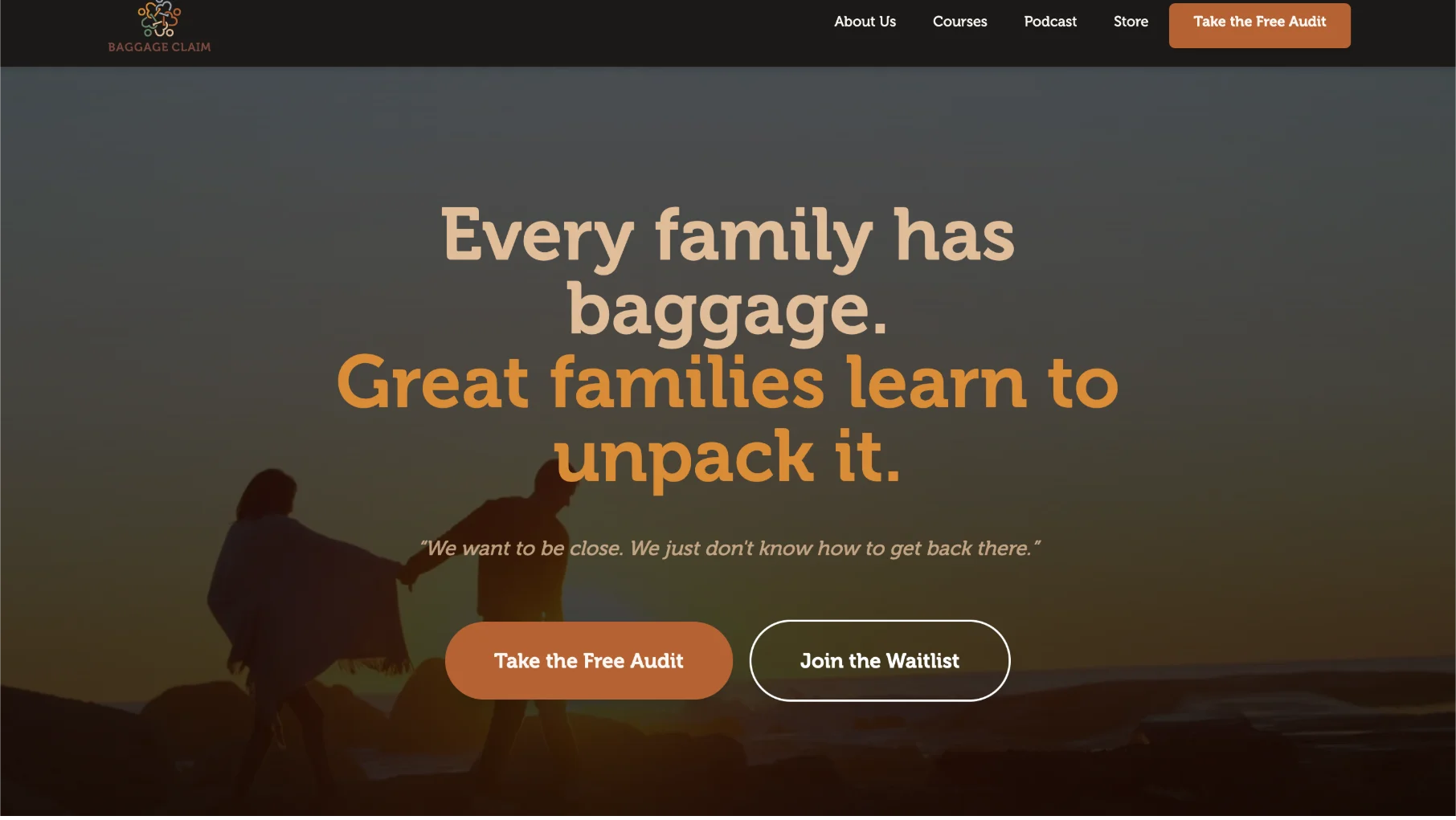 Baggage Claim site screenshot